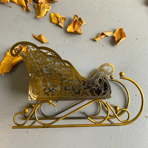 Vintage Brass Sleigh - Picture 6 of 9